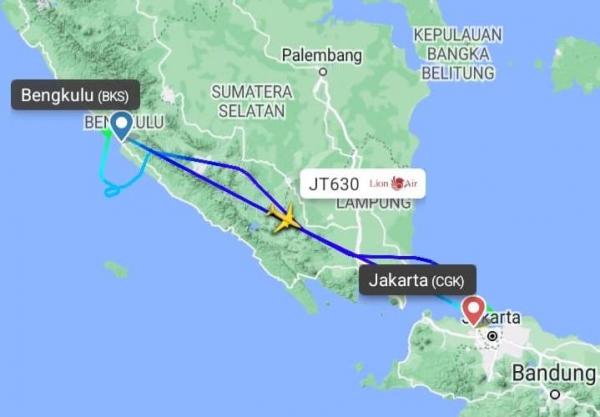 Waduh! Lion Air Gagal Mendarat di Bandara Bengkulu, Sempat Holding 1 Jam di Udara