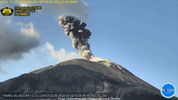 Gunung Api Ile Lewotolok di NTT Kembali Erupsi Disertai Gemuruh