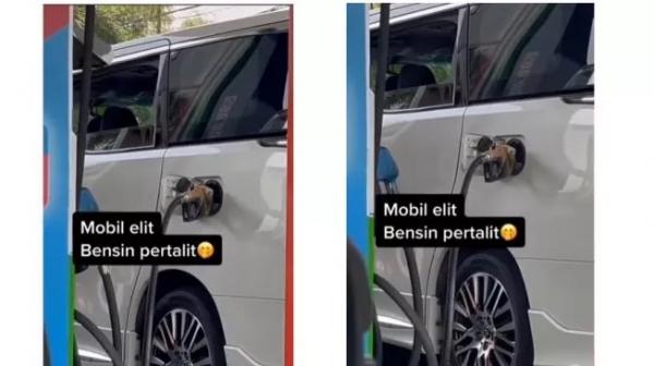 Viral Mobil Mewah Diduga Isi BBM Subsidi di SPBU, Netizen: Mobil Elite Mentalnya Pertalite