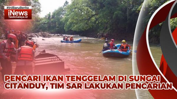 VIDEO: Seorang Pemuda Pencari Ikan Jatuh dan Tenggelam di Sungai Citanduy Tasikmalaya