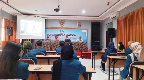 Mahasiswa Undip dan Unimus Magang di Balai Bahasa Provinsi Jawa Tengah