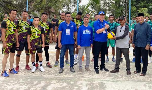 Wakil Ketua DPRK Aceh Utara Hendra Yuliansyah Buka Turnamen Volly Ball Memperebut Piala AHY Cup 2022
