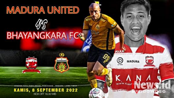 Link Live Streaming Liga 1 Hari Ini, Madura United vs Bhayangkara FC