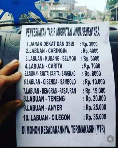 Supir Angkot di Banten Merasa Tercekik Kenaikan BBM