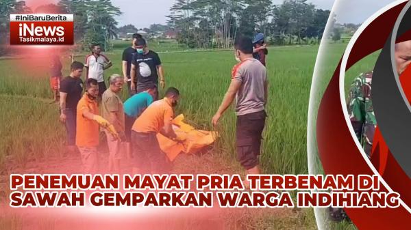 VIDEO: Pria Paruh Baya Ditemukan Terbenam di Sawah Gemparkan Warga Tasikmalaya