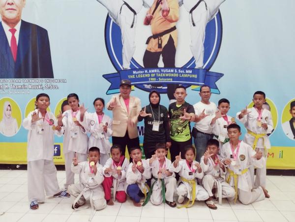 Kejuaraan Amril Yusam Cup, Tim Taekwondo Way Kanan Raih 7 Emas, 3 Perak dan 2 Perunggu