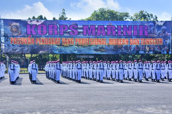 Prajurit Brigif 2 Marinir Peringati HUT Ke 77 TNI AL