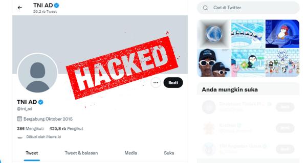Viral Akun Twitter Resmi TNI AD Dihack Orang Tidak Dikenal, Hampir Sebulan Belum Diambil Alih