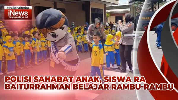 VIDEO: Polisi Sahabat Anak, RA Baiturrahman Tasikmalaya Dikenalkan dengan Rambu-rambu Lalu Lintas