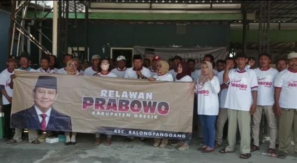 Relawan Gresik Deklarasi Prabowo Capres 2024, Gelorakan The Next President