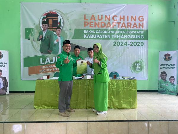 PPP Temanggung Launching Pendaftaran Bakal Caleg, Pendaftar Termuda Umur 20 Tahun 