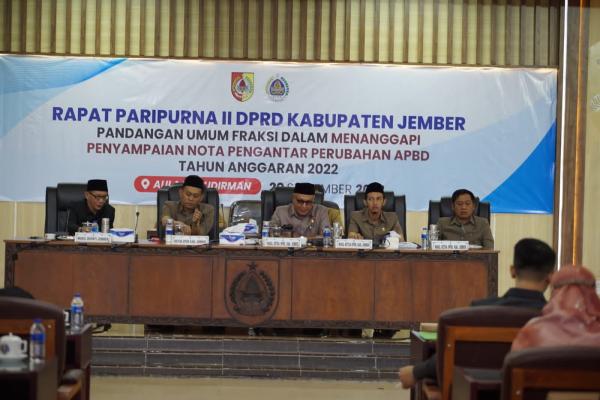 P- APBD 2022, Pagu Anggaran Program Prioritas Pemkab Jember Paling Disorot DPRD
