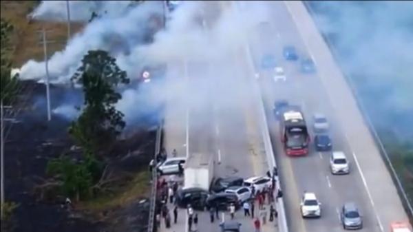 Kebakaran Lahan Penyebab Kecelakaan di Tol Pejagan – Pemalang , 18 Saksi Telah Diperiksa
