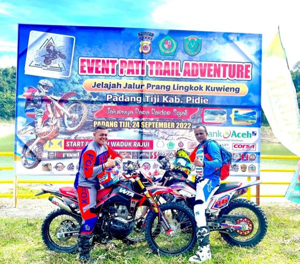 Rider Polres Pidie Ikut Ramaikan Event Padang Tiji Trail Adventure