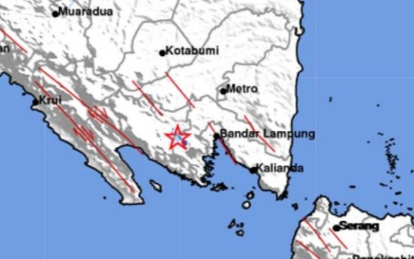 Pesawaran Lampung Diguncang Gempa Magnitudo 2,7