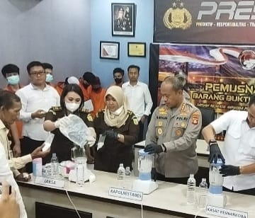 Polrestabes Palembang Musnahkan Narkoba Jenis Sabu Seberat 1,7Kg