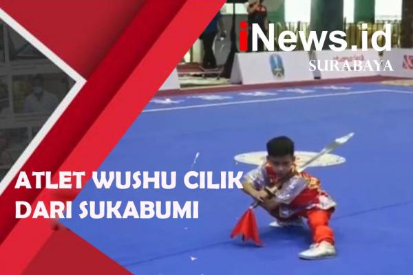 Aksi Atlet Wushu Cilik Asal Sukabumi