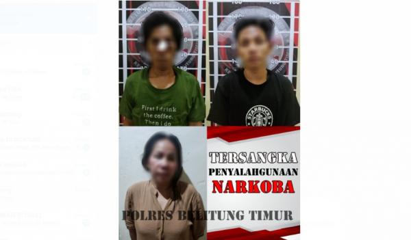 Astaga, 1 Keluarga Ditangkap Tim Rajawali Sat ResNarkoba Polres Beltim karena Miliki 17 Paket Sabu
