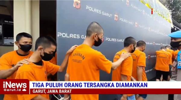 30 Orang Tersangka Diamankan Polisi, Satu Pegawai Honorer Pemkab Garut