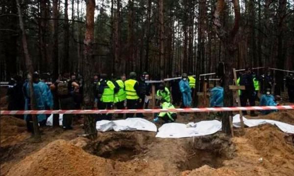 Kuburan Massal Ditemukan di Kota Lyman Ukraina, Jumlah Mayat Masih Diselidiki