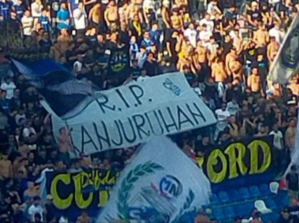 RIP Kanjuruhan, Suporter Inter Milan Doakan Tewasnya Aremania