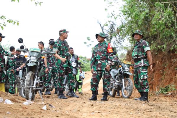 Danrem 011/LW Tinjau Langsung Pelaksanaan TMMD Ke-115 Tahun 2022 Kodim 0102/Pidie