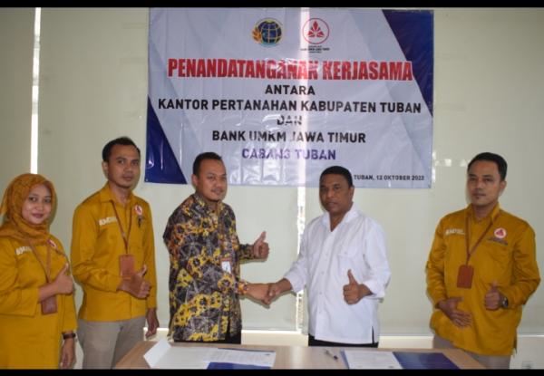 Bank BPR Jatim Cabang Tuban Berikan Fasilitas Kredit Penerima Sertifikat Program PTSL BPN Tuban