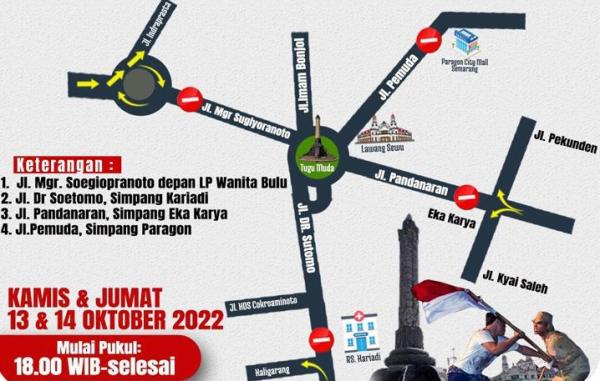 Kenang Pertempuran Lima Hari di Semarang, Akses Jalan ke Tugu Muda Ditutup