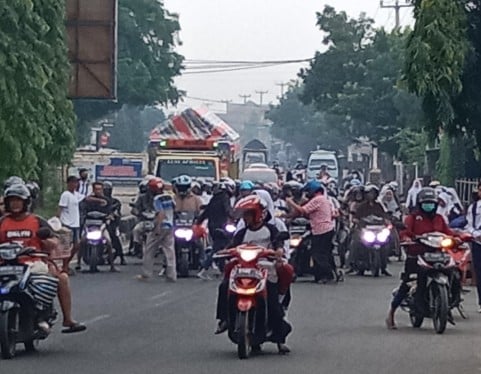 Lakalantas di Jalan GunungJati, 3 Kendaraan Roda dua Terlibat Kecelakaan