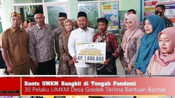 Bantu UMKM Bangkit di Tengah Pandemi, Baznas Salurkan Bantuan Usaha 30 Pelaku UMKM Desa Gredek