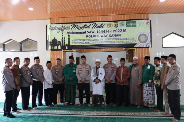 Peringati Maulid Nabi Muhammad, Polres Way Kanan gandeng Unsur tokoh dan Ormas Islam 