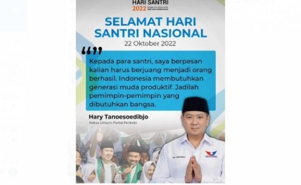 HT: Jadikan Hari Santri Sebagai Pemicu Semangat, Indonesia Butuh Generasi Muda Produktif