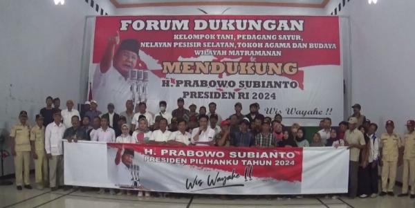 Relawan Lintas Komunitas Mataraman Deklarasi Dukung Prabowo Presiden 2024