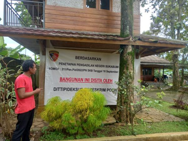 Vila Cinta Milik Mantan Ketua DPRD Jabar di Sukabumi Disita Mabes Polri Terkait TPPU