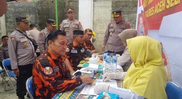 HUT Ke-71 Humas Polri, Polres Aceh Selatan Gelar Donor Darah