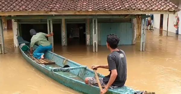 Sungai Citanduy Meluap Puluhan Rumah Terendam Banjir