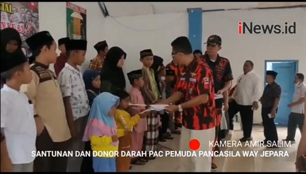 Video Santunan Anak Yatim Piatu Dan Donor Darah PAC Pemuda Pancasila Way Jepara