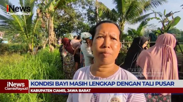 VIDEO: Ciamis Geger, Mayat Bayi Perempuan Ditemukan di Selokan