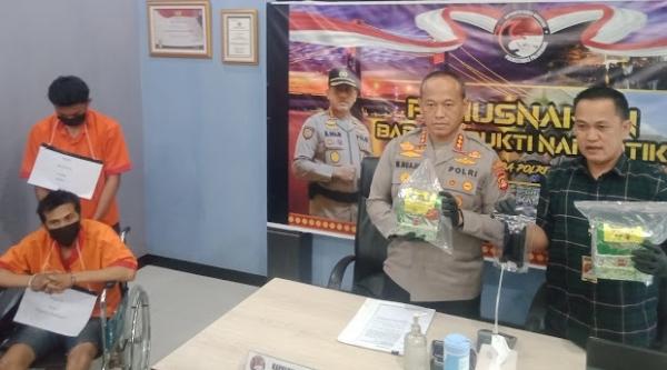 Gagalkan Transaksi, Satres Narkoba Polrestabes Palembang Sita 2kg Sabu