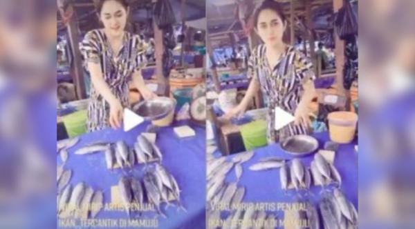 Viral, Pedagang Ikan Cantik ini Disebut Mirip Nafa Urbach