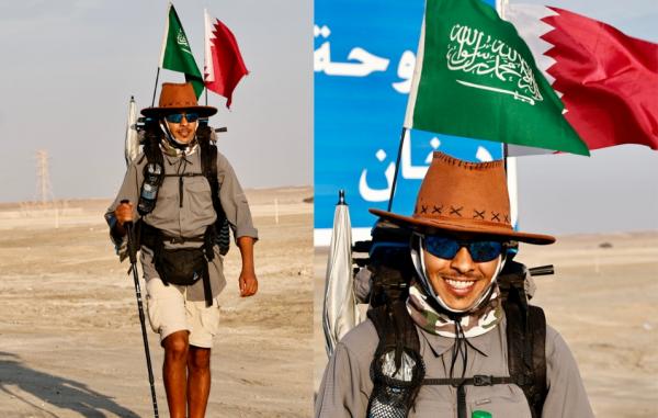 Aksi Gila Pria Saudi Jalan kaki 2 Bulan Tempuh Ribuan KM ke Qatar Demi Dukung Timnas Piala Dunia