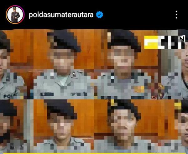 Polda Sumut Posting Wajah Para Oknum Polisi yang Terlibat Penganiayaan, Netizen: PTDH Langsung Ndan