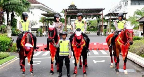 Polri Kerahkan 18 Patroli Berkuda Jaga Keamanan KTT G20 di Bali