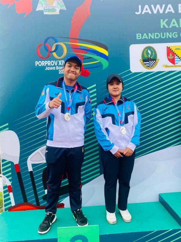 Duet Pegolf Daffa dan Rana Raih Medali Perak Untuk Kota Bogor di Porprov Jabar 2022