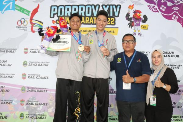 Tampil Fantastis Tim Wushu Kabupaten Bogor Kembali Sabet Medali Emas di Porprov Jabar 2022