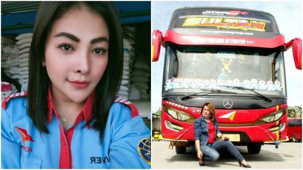 Wanita Tangguh Liena Ozora, Sopir Bus Cantik Kerja Keras untuk Hidupi 3 Anak