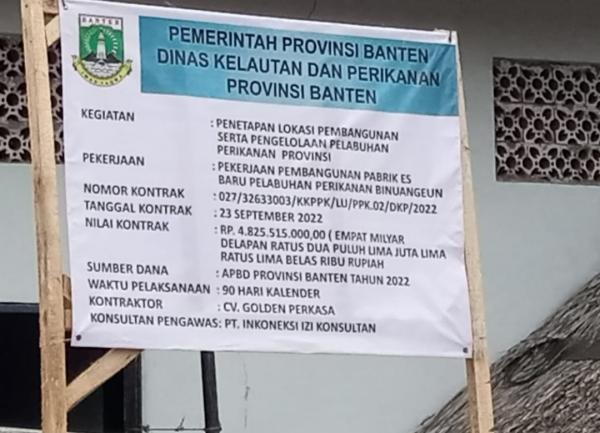 KPK dan Kejagung Didesak Awasi Proyek DKP Banten di Binuangeun Lebak Dengan Anggaran Puluhan Milyar