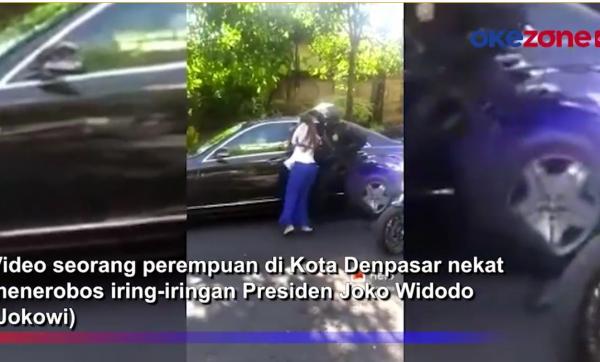 Seorang Perempuan Benar-benar Nekat! Terobos Paspampres Minta Kaos Jokowi di Denpasar