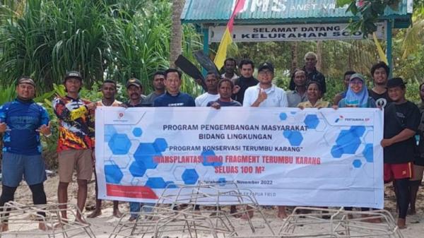 Rehabilitasi Terumbu Karang, Pertamina Tanam 1000 Fragmen Terumbu Karang di Pulau Soop