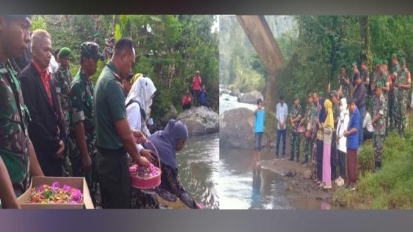 Doa dan Tabur Bunga Ikhlaskan Serda Amirudin, Anggota TNI yang Hilang di Sungai Maiting Toraja Utara